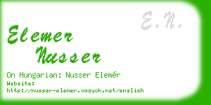 elemer nusser business card